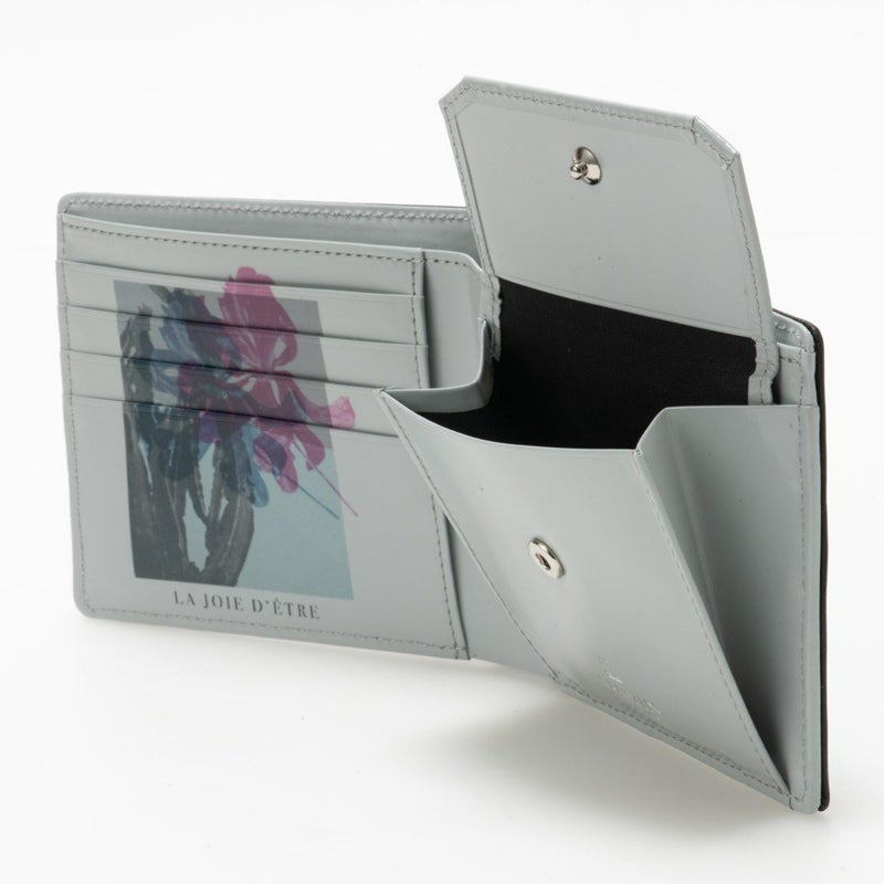 LANVIN COLLECTIONFLOWER PRINT 二つ折り財布 ブラック