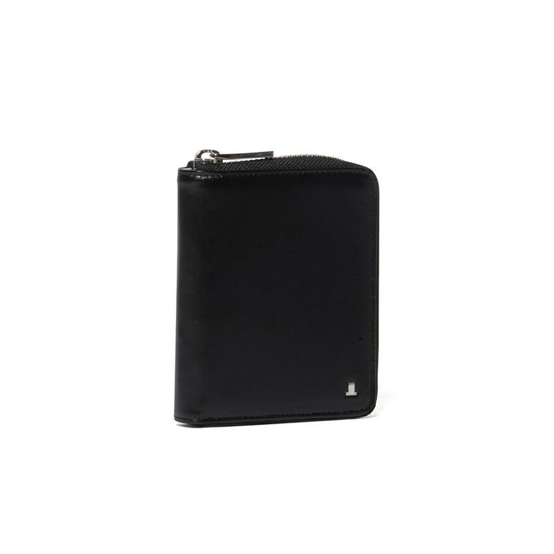 LANVIN COLLECTIONFLOWER PRINT ラウンドファスナー折り財布 ブラック