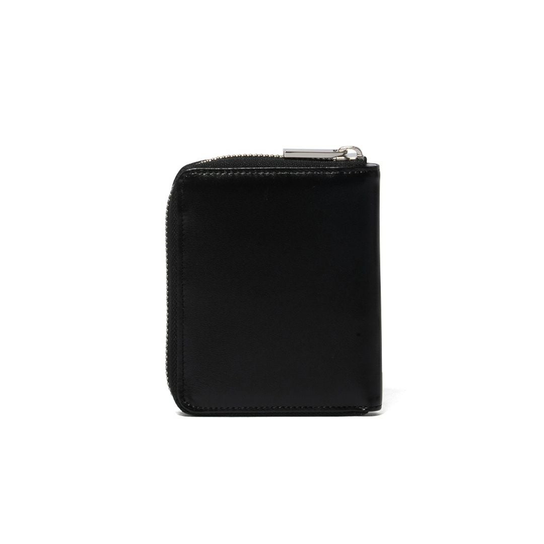 LANVIN COLLECTIONFLOWER PRINT ラウンドファスナー折り財布 ブラック