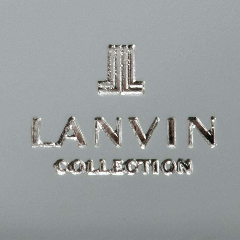 LANVIN COLLECTIONFLOWER PRINT ラウンドファスナー折り財布 ブラック