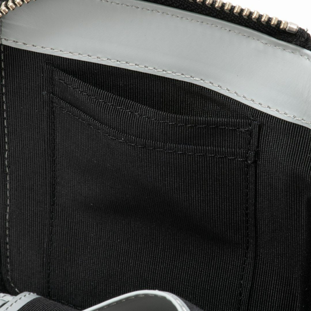 LANVIN COLLECTIONFLOWER PRINT ラウンドファスナー折り財布 ブラック