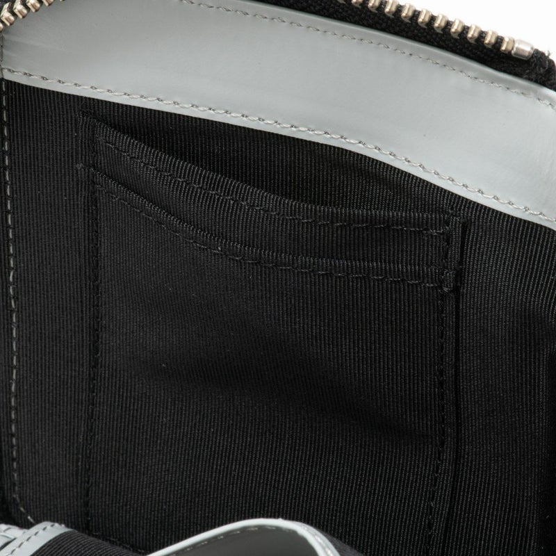 LANVIN COLLECTIONFLOWER PRINT ラウンドファスナー折り財布 ブラック