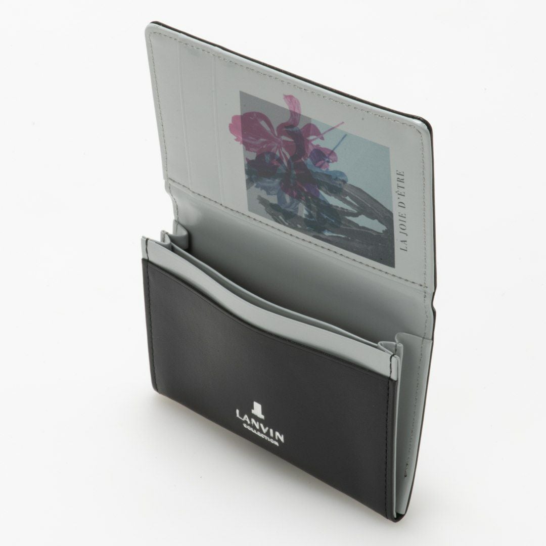 LANVIN COLLECTIONFLOWER PRINT 名刺入れ ブラック