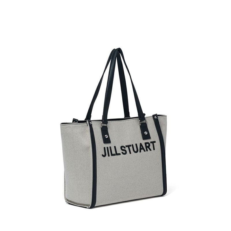 JILL STUART パネル トート ホワイト×ブラック