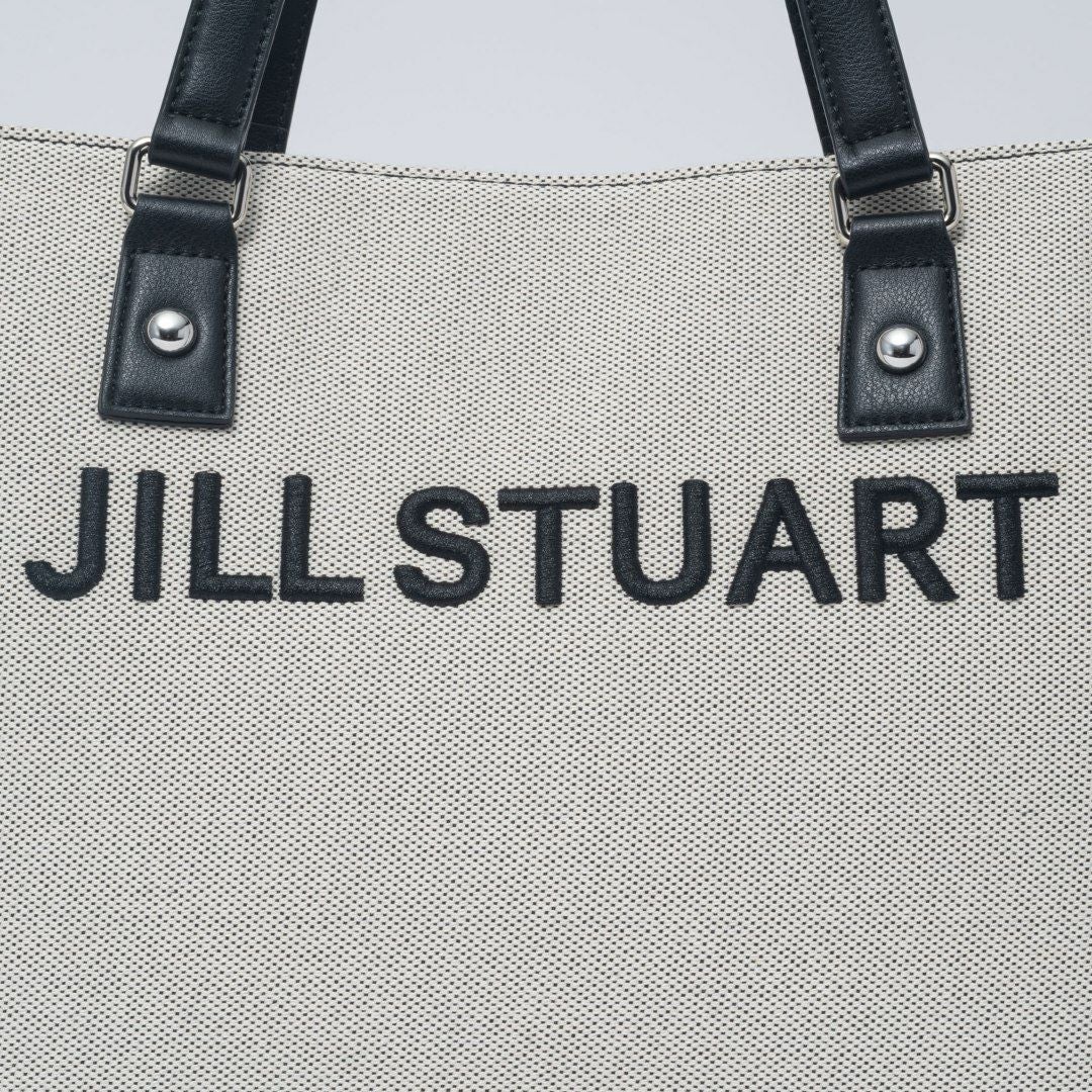 JILL STUART パネル トート ホワイト×ブラック