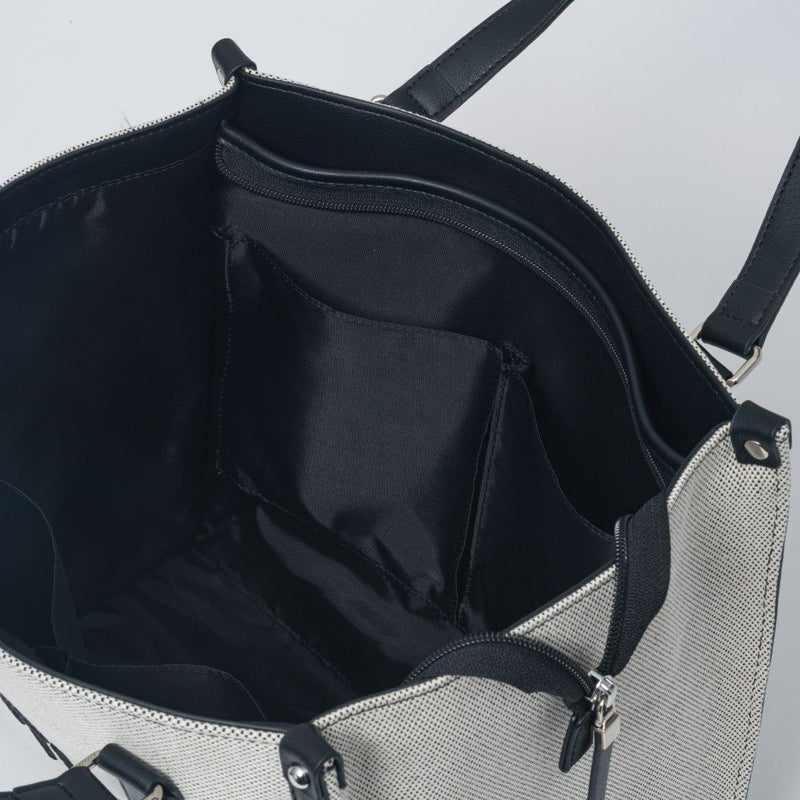 JILL STUART パネル トート ホワイト×ブラック