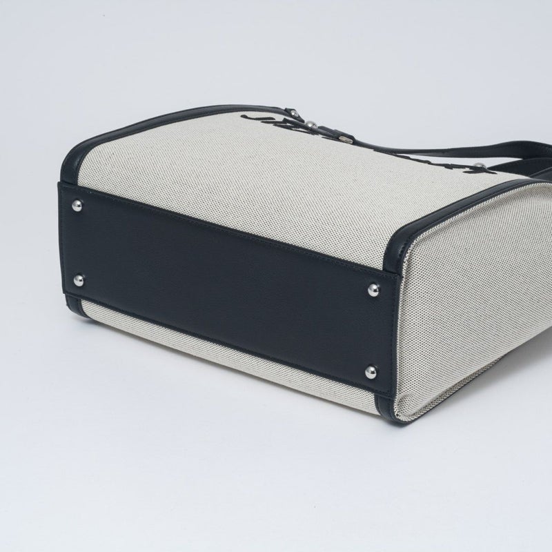 JILL STUART パネル トート ホワイト×ブラック