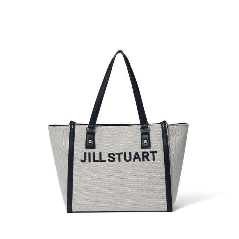 JILL STUART パネル トート ホワイト×ブラック