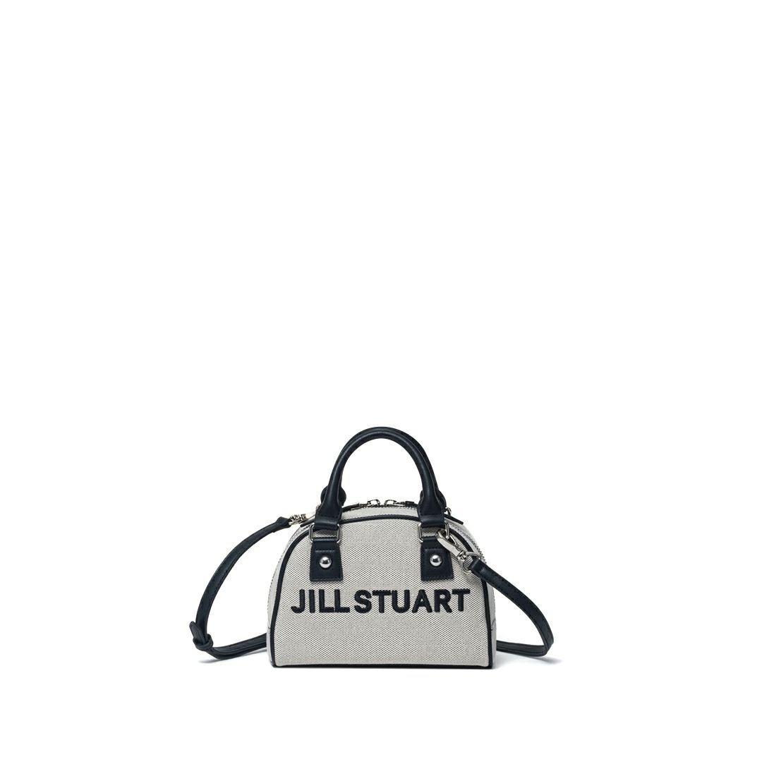 JILL STUART パネル 2WAYミニボストン ホワイト×ブラック