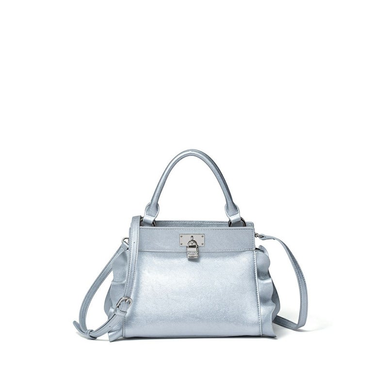 JILL STUART ラッフル 2WAYハンド シルバー