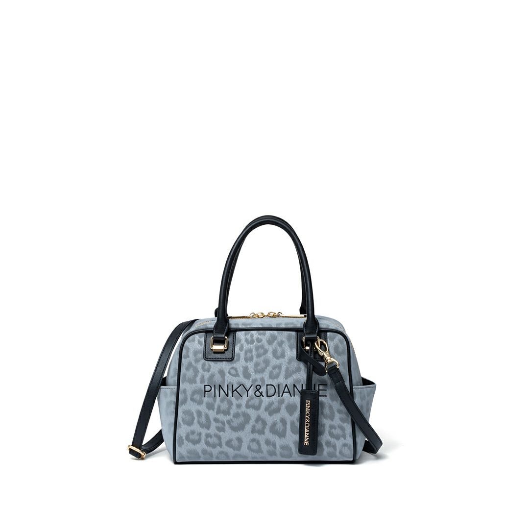 PINKY&DIANNE ソフトレオパード 2WAYボストン グレー