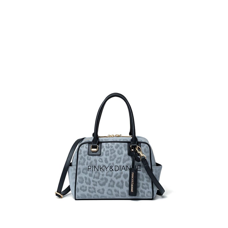 PINKY&DIANNE ソフトレオパード 2WAYボストン グレー