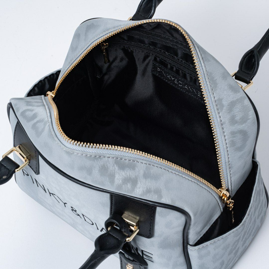 PINKY&DIANNE ソフトレオパード 2WAYボストン グレー