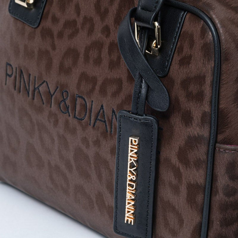 PINKY&DIANNE ソフトレオパード 2WAYボストン ブラウン