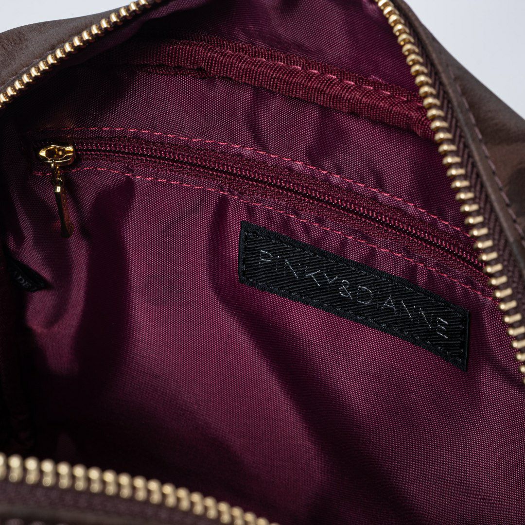 PINKY&DIANNE ソフトレオパード 2WAYボストン ブラウン