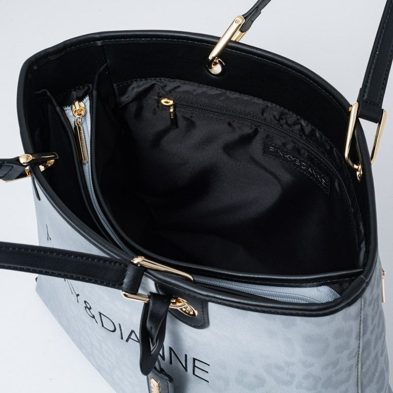 PINKY&DIANNE ソフトレオパード トート グレー