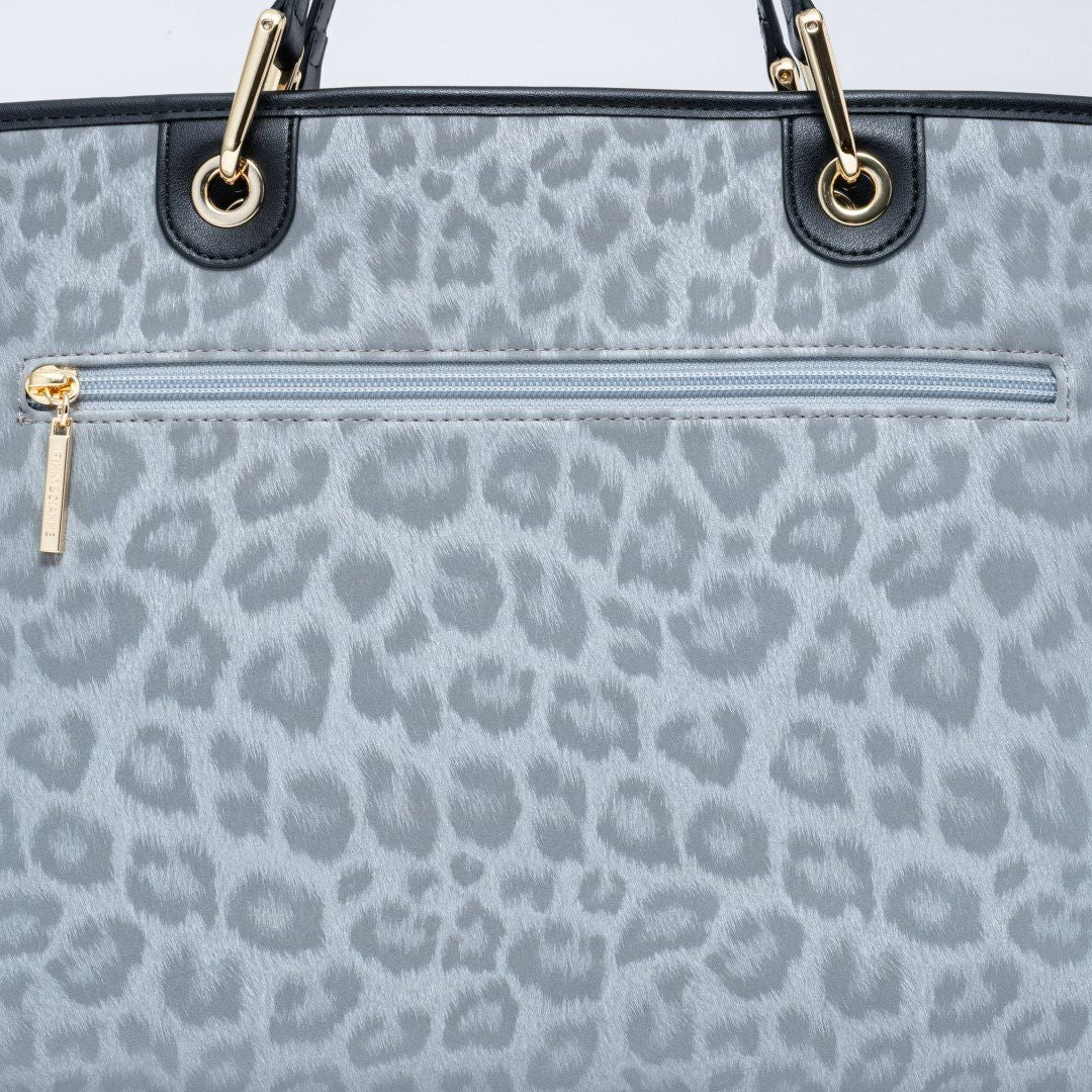 PINKY&DIANNE ソフトレオパード トート グレー