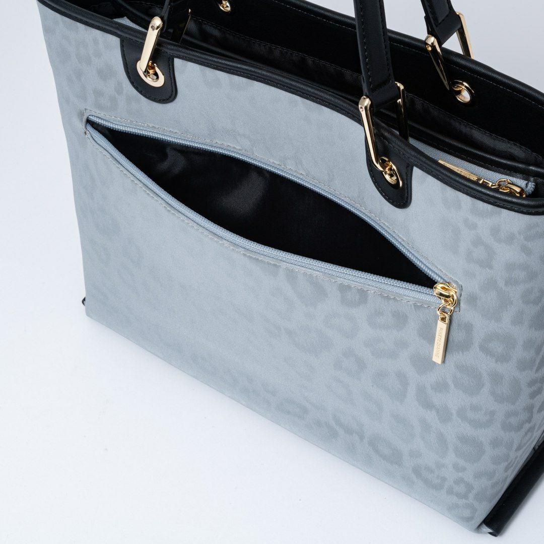 PINKY&DIANNE ソフトレオパード トート グレー