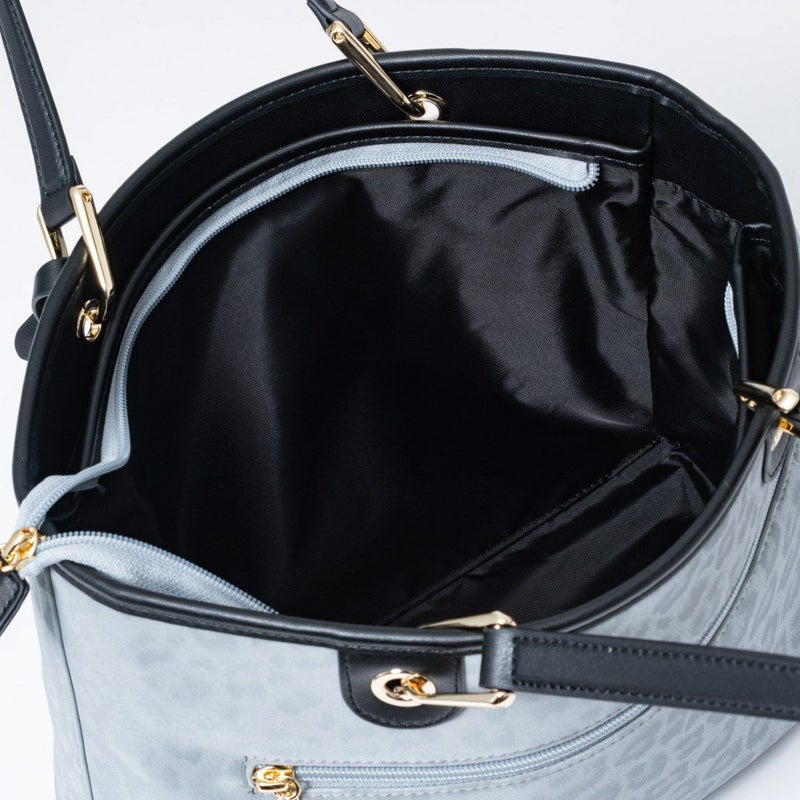 PINKY&DIANNE ソフトレオパード トート グレー