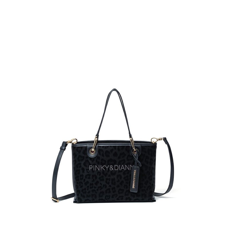 PINKY&DIANNE ソフトレオパード 2WAYハンド ブラック