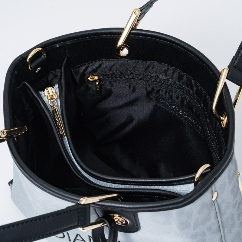 PINKY&DIANNE ソフトレオパード 2WAYハンド グレー