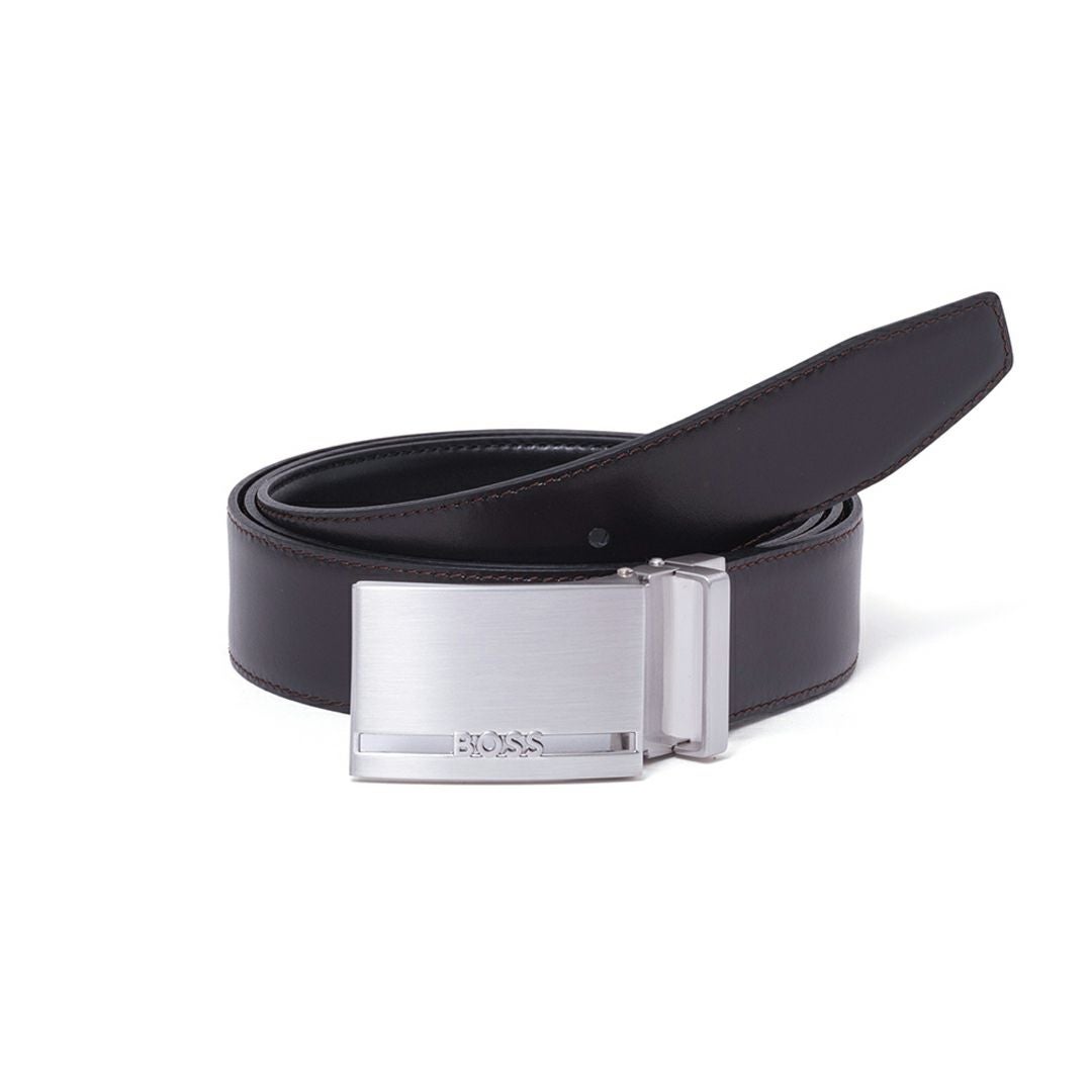 BOSS Galliz イタリアンレザーリバーシブルベルト【HBMB5010】 ブラック