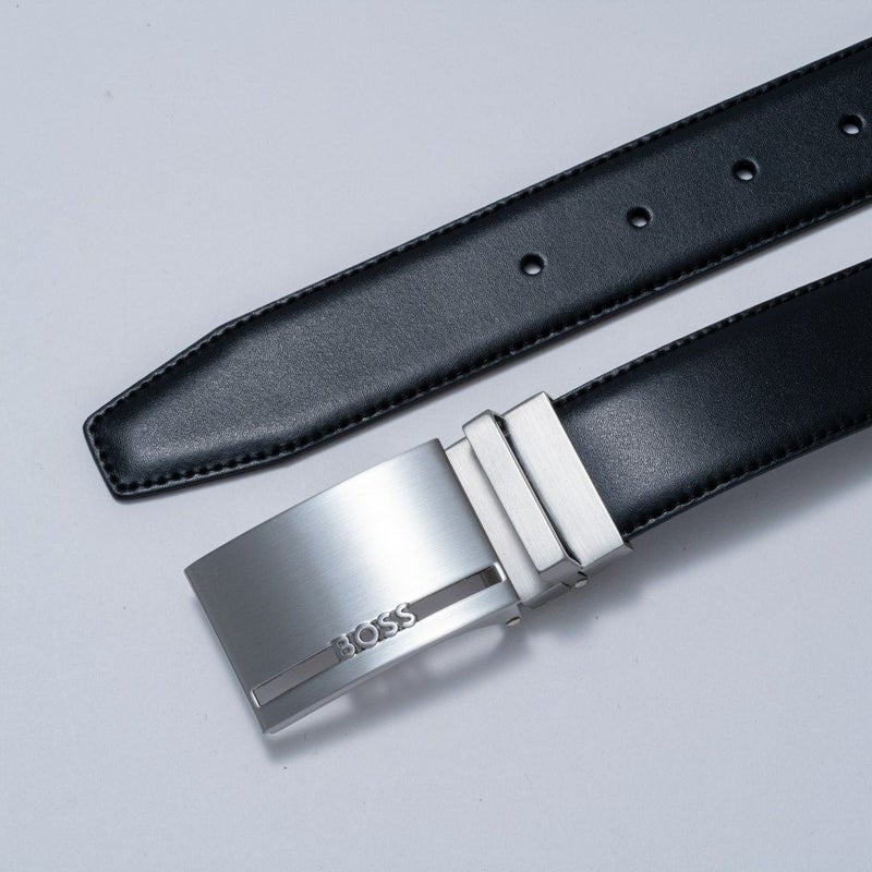 BOSS Galliz イタリアンレザーリバーシブルベルト【HBMB5010】 ブラック