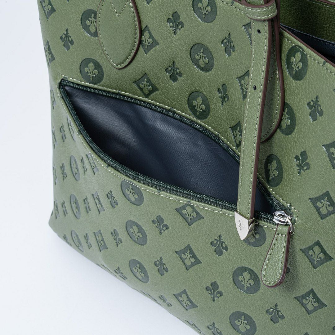 PATRICK COXリリーエンボス トート(L) グリーン