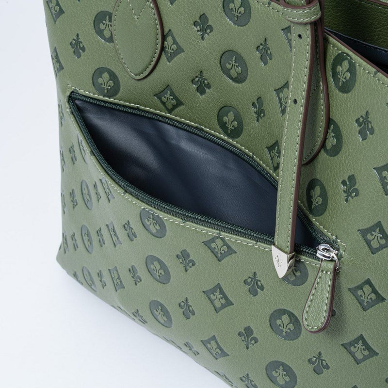 PATRICK COXリリーエンボス トート(L) グリーン