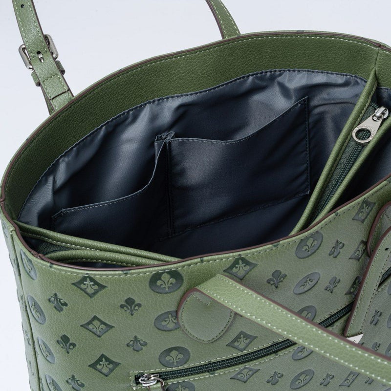 PATRICK COXリリーエンボス トート(L) グリーン