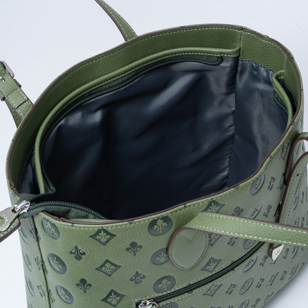 PATRICK COXリリーエンボス トート(L) グリーン