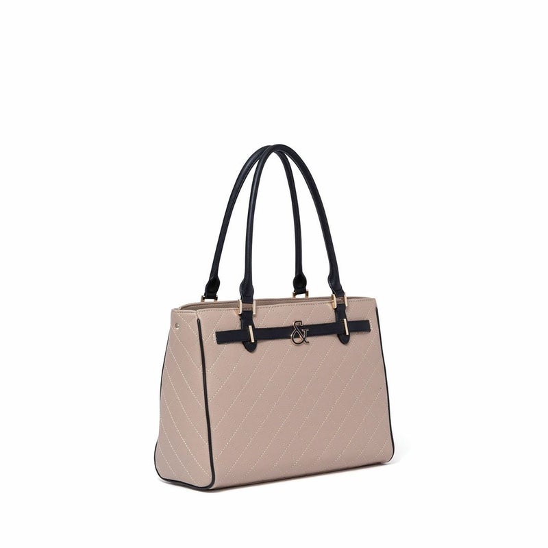 PINKY&DIANNE クラシックキルト 2WAYトート ベージュ