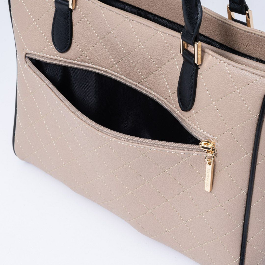 PINKY&DIANNE クラシックキルト 2WAYトート ベージュ