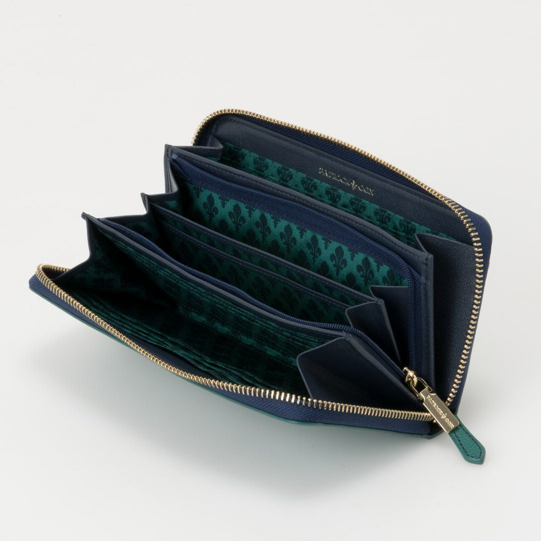 PATRICK COX カラーサンダル ラウンドファスナー長財布 グリーン