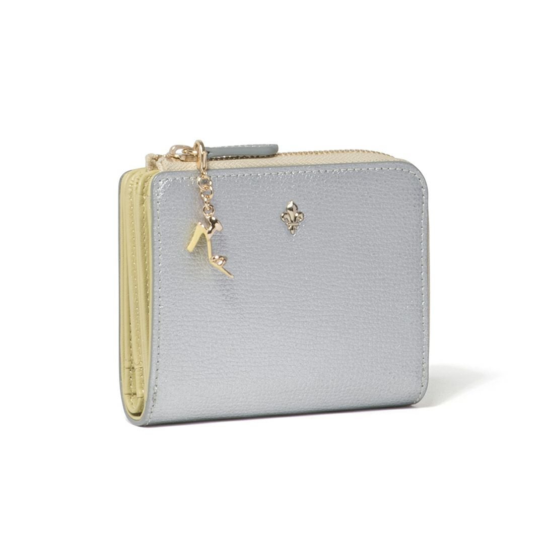 PATRICK COX カラーサンダル L字ファスナー折り財布 シルバー