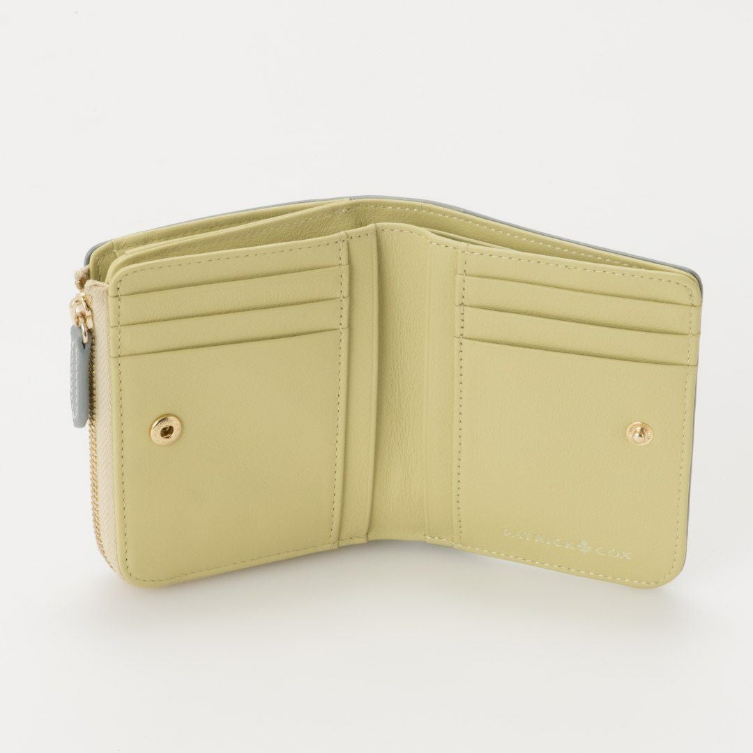 PATRICK COX カラーサンダル L字ファスナー折り財布 シルバー