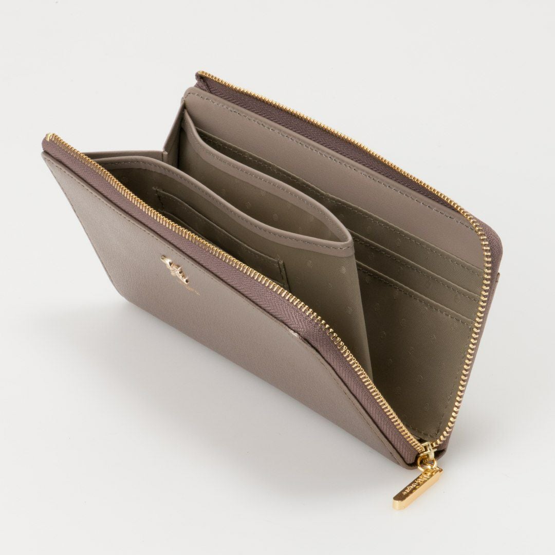 U by ungaroパピヨン L字ファスナー長財布 ブロンズ