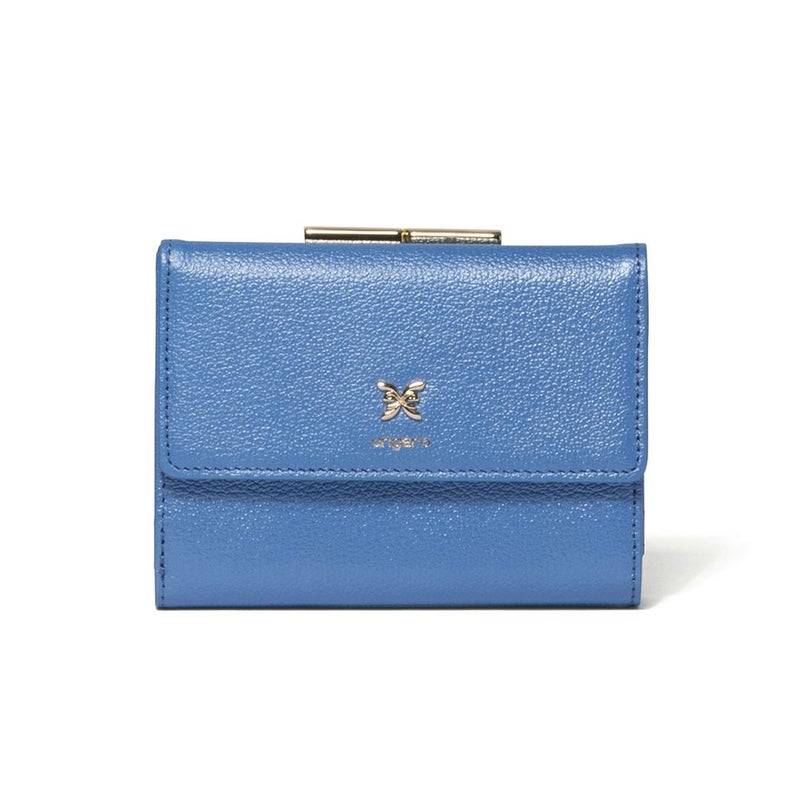 U by ungaroパピヨン 口金折り財布 ブルー