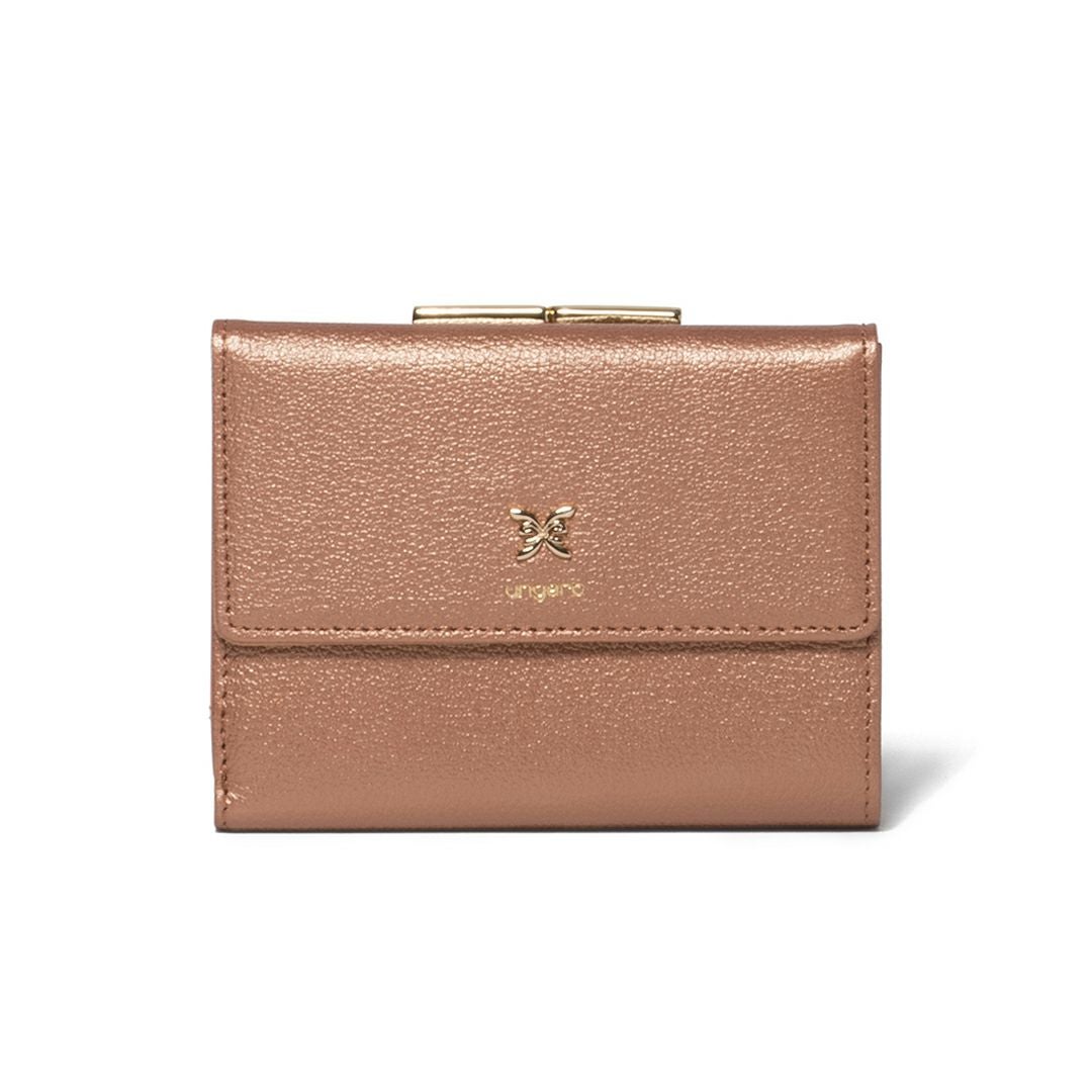 U by ungaroパピヨン 口金折り財布 ピンクゴールド