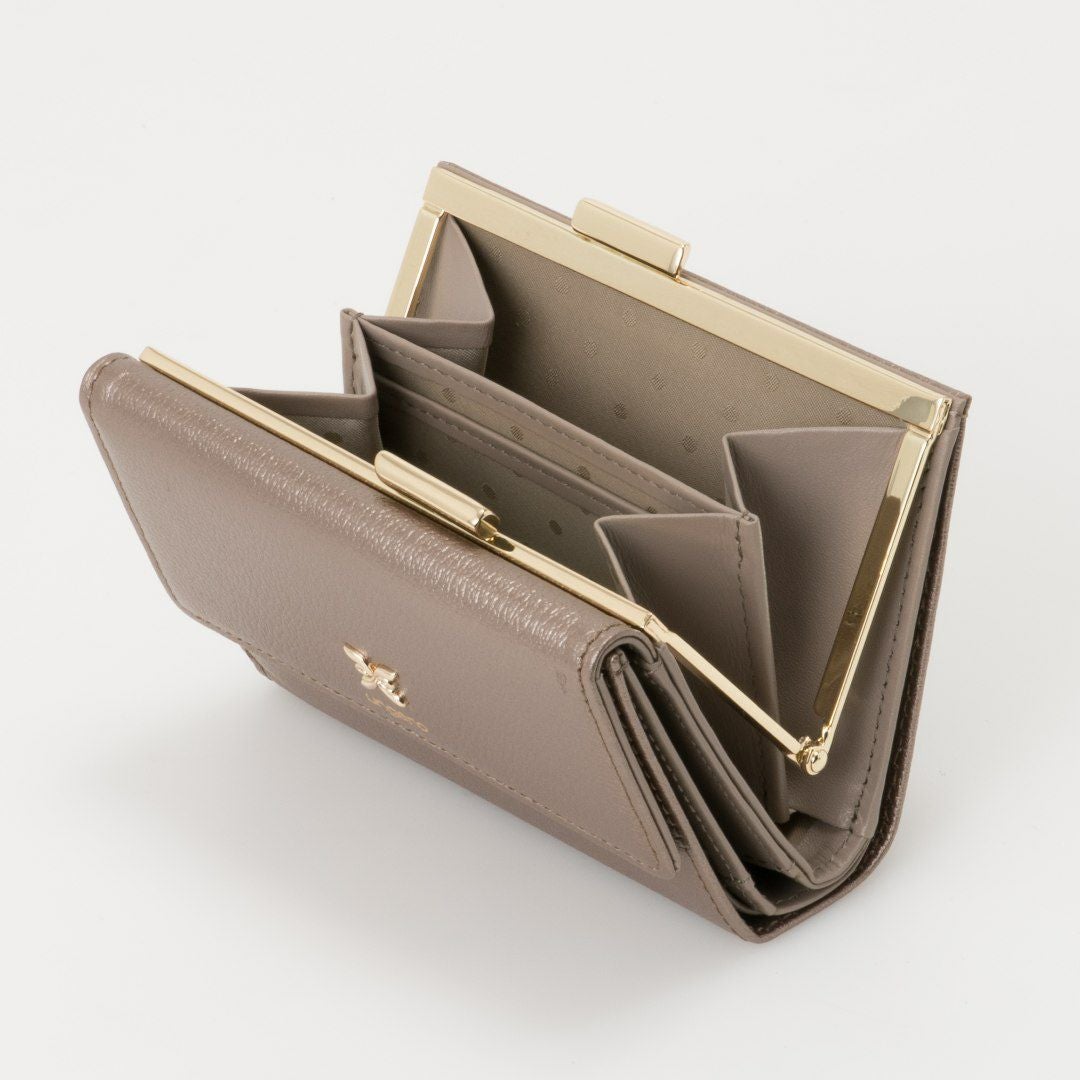 U by ungaroパピヨン 口金折り財布 ブロンズ