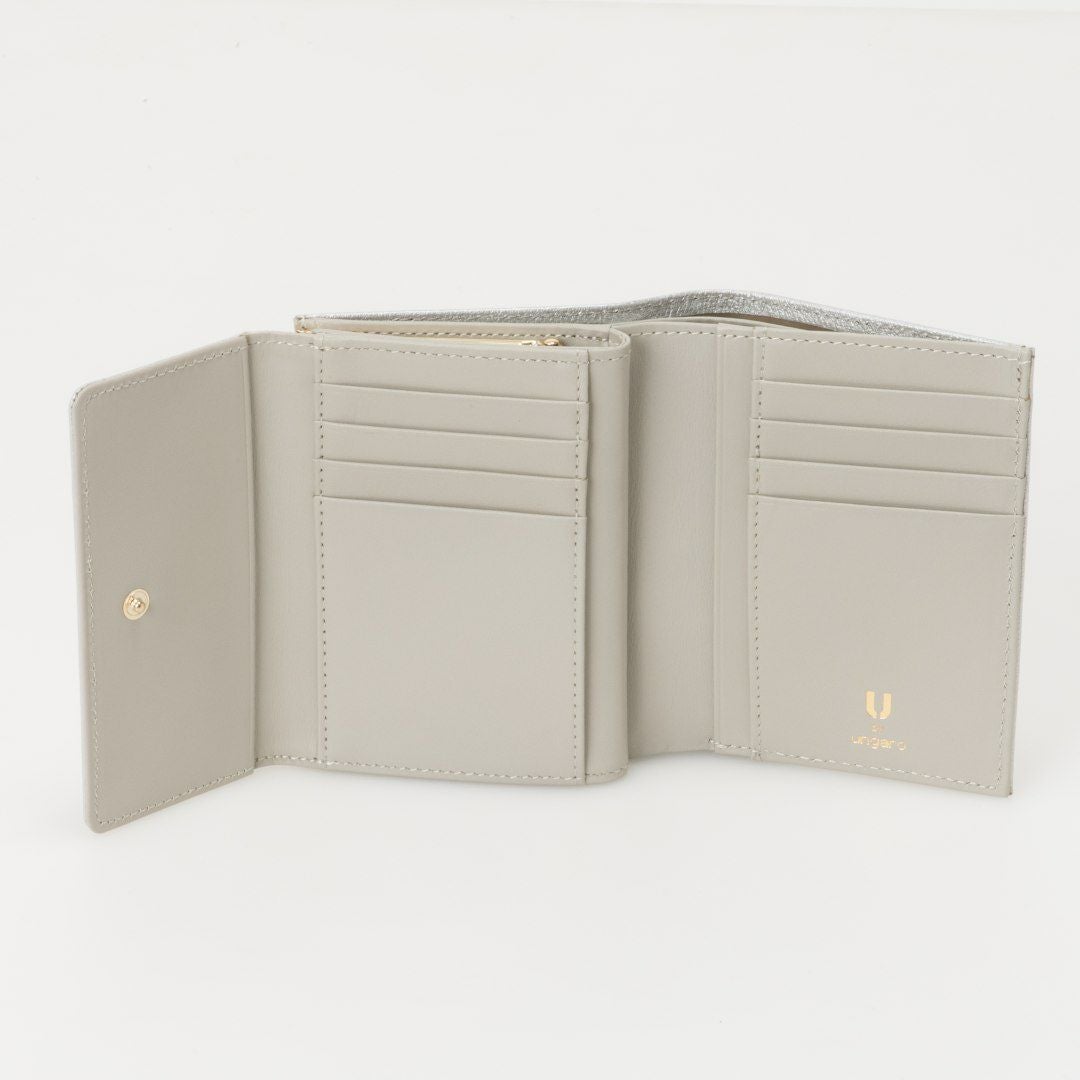 U by ungaroパピヨン 口金折り財布 シルバー
