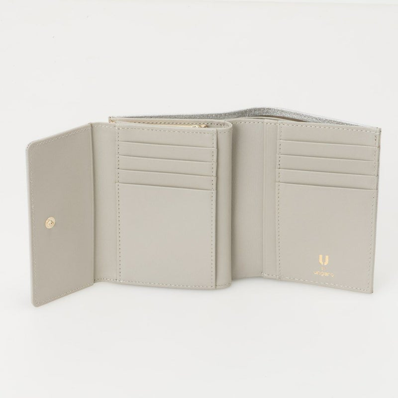 U by ungaroパピヨン 口金折り財布 シルバー