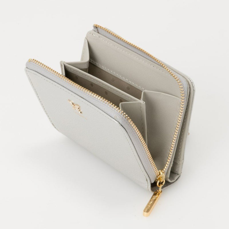 U by ungaroパピヨン L字ファスナー折り財布 シルバー