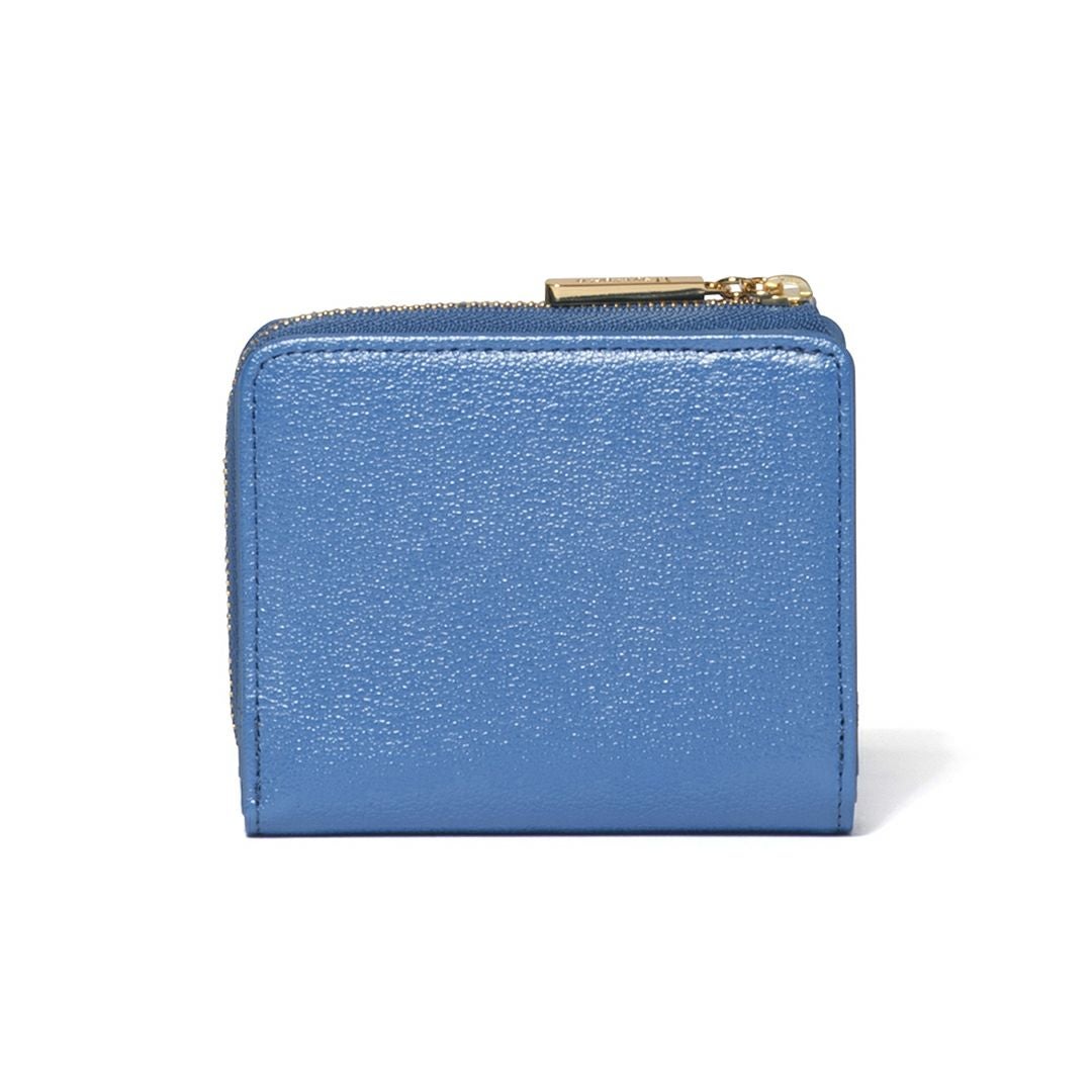 U by ungaroパピヨン L字ファスナー折り財布 ブルー