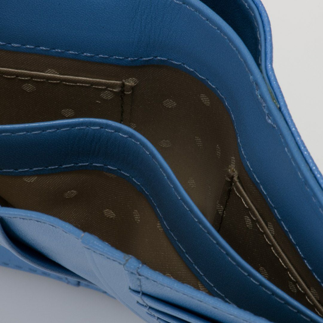 U by ungaroパピヨン L字ファスナー折り財布 ブルー