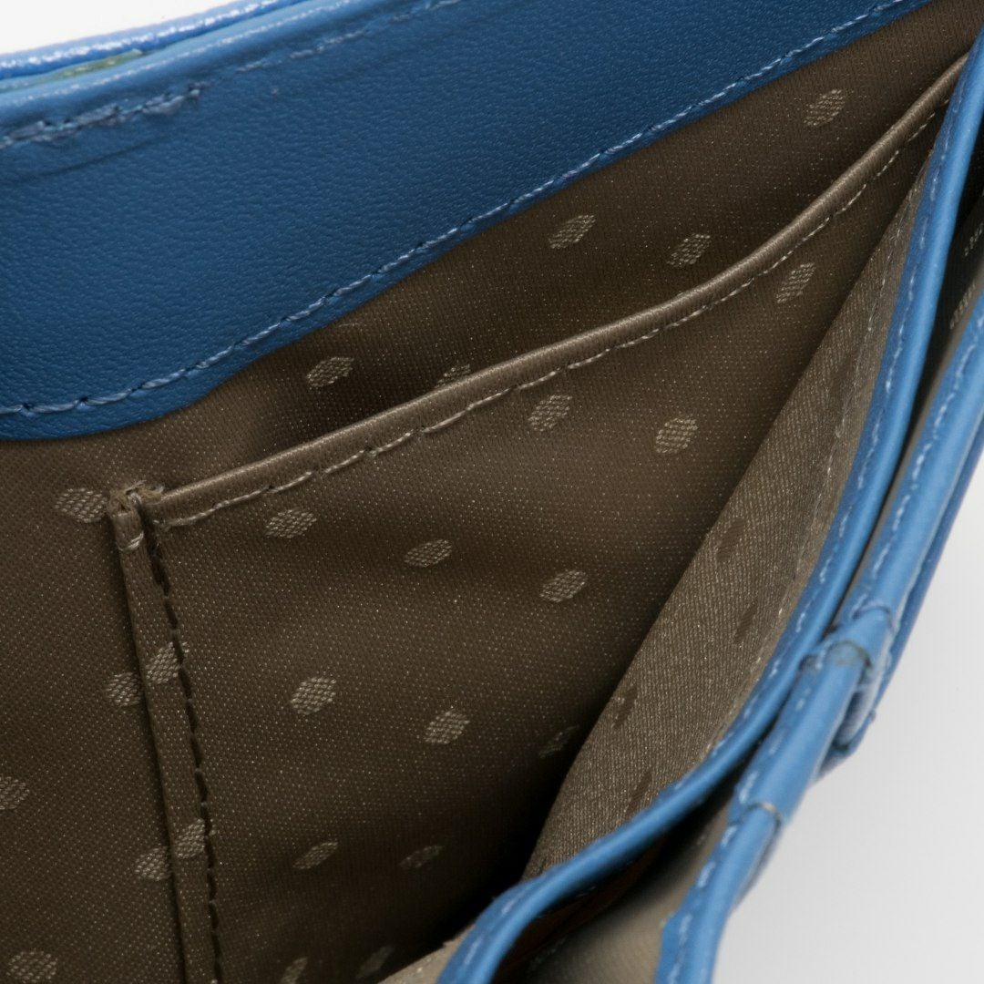 U by ungaroパピヨン L字ファスナー折り財布 ブルー