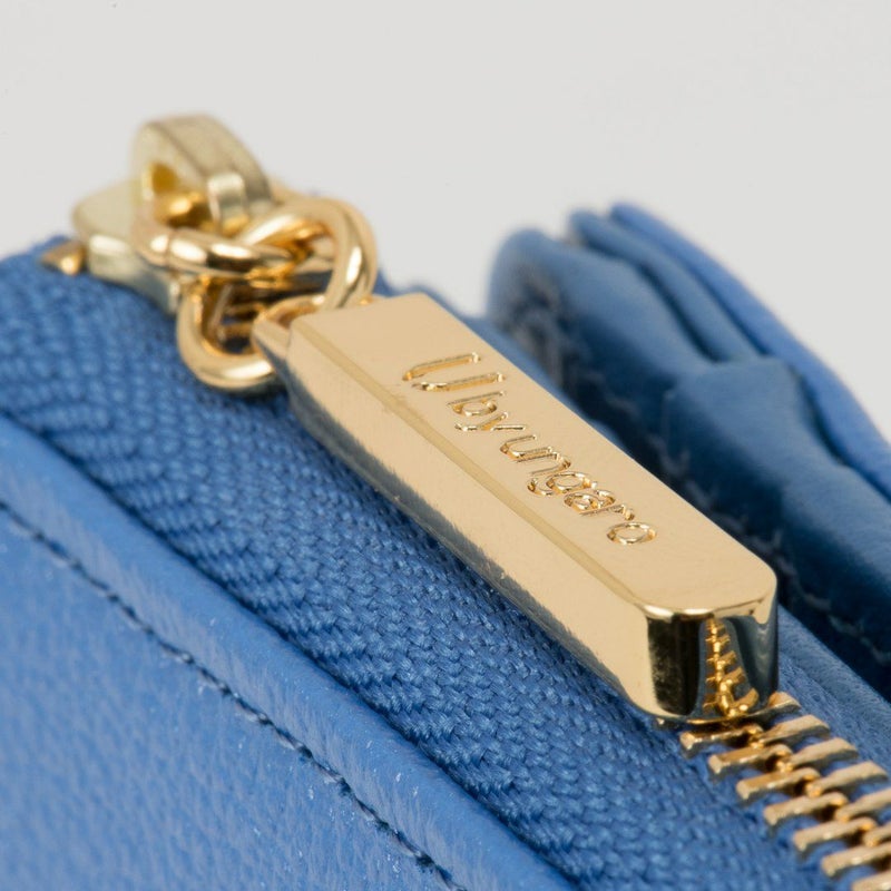 U by ungaroパピヨン L字ファスナー折り財布 ブルー