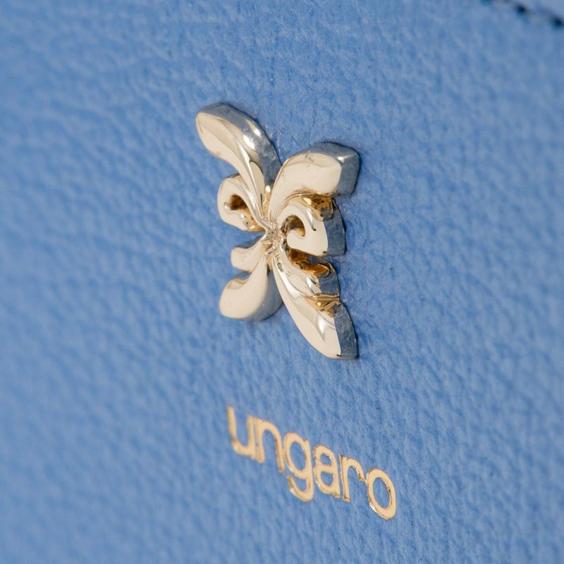 U by ungaroパピヨン L字ファスナー折り財布 ブルー