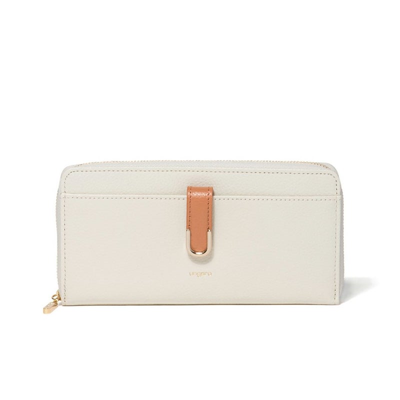 U by ungaroシルヴィー L字ファスナー長財布 アイボリー