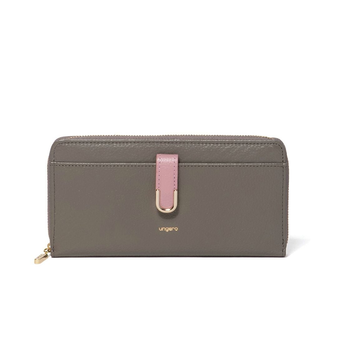 U by ungaroシルヴィー L字ファスナー長財布 グレー